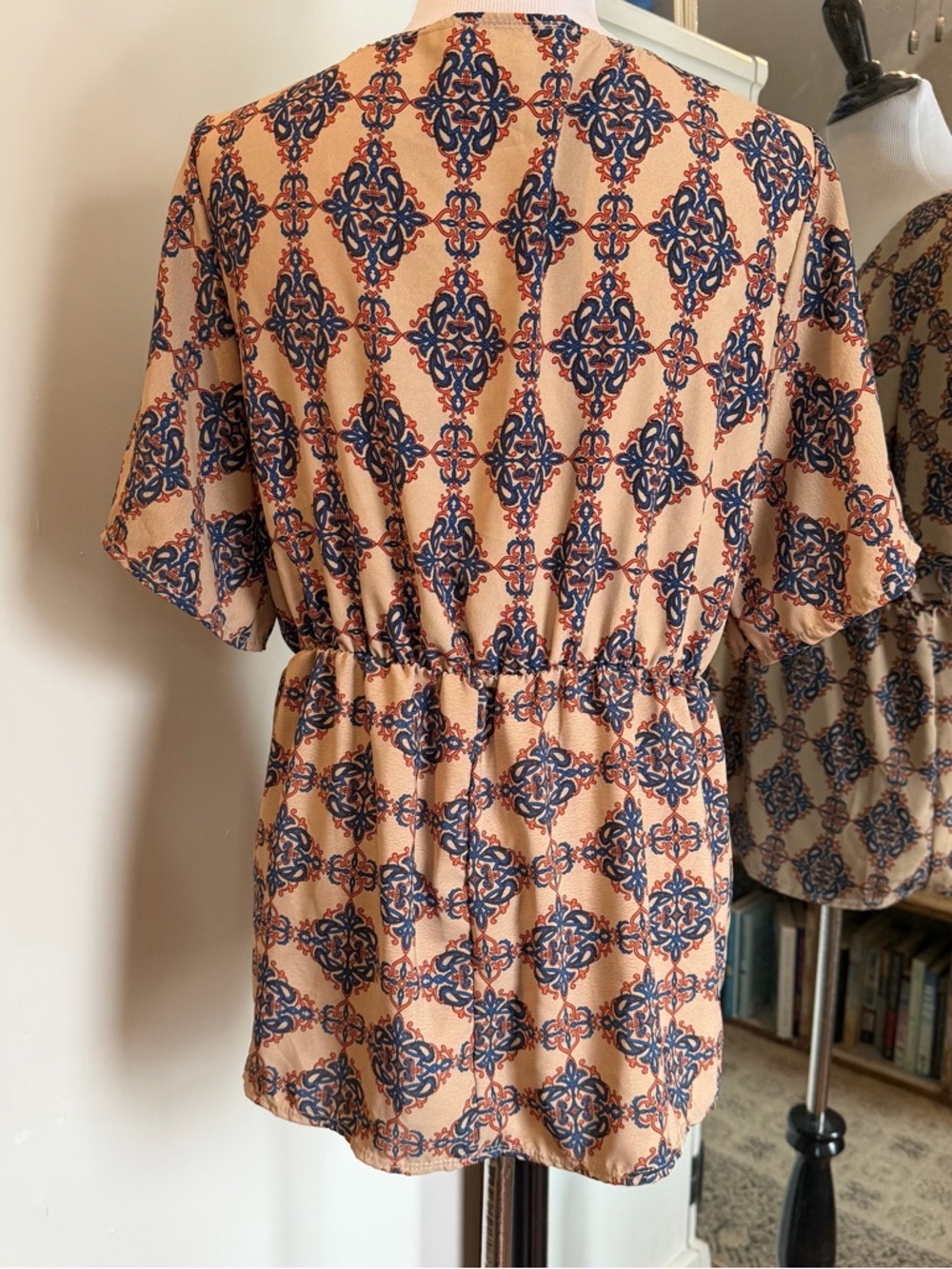 Promises Promises 1X Tan Patterned Top - Picture 3 of 5